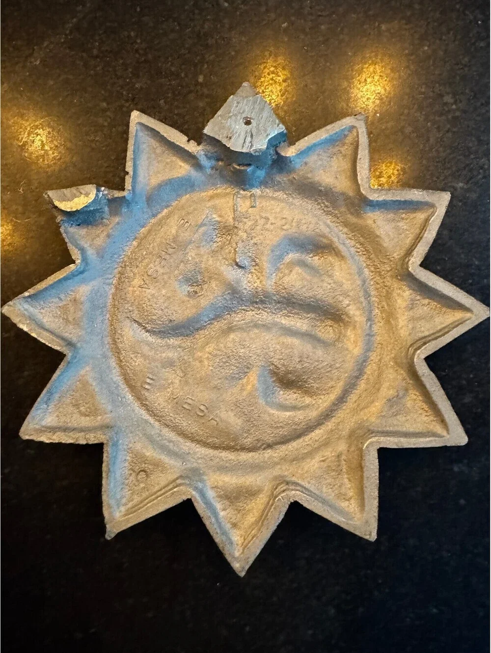 Vintage 1969 E. MESA Cast Aluminum Zodiac Sunburst Wall Plaque - SCORPIO